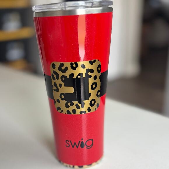 Swig life Mama Clause Belt buckle leopard print 22 oz tumbler - Picture 1 of 7